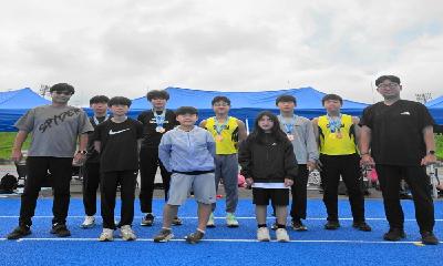 철원군 선수단, 제27회 道지사기 시군대항 초중육상선수권대회서 금1·은2·동4 획득